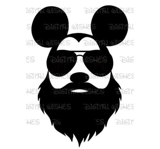 Mickey Mouse beard mustache sunglasses ears Family vacation image png digital file sublimation print t-shirt design