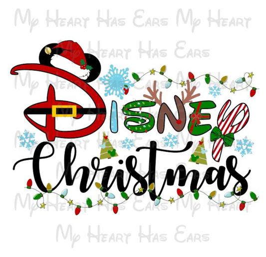 Disney Christmas text font family vacation image png digital file sublimation print decal t-shirt design