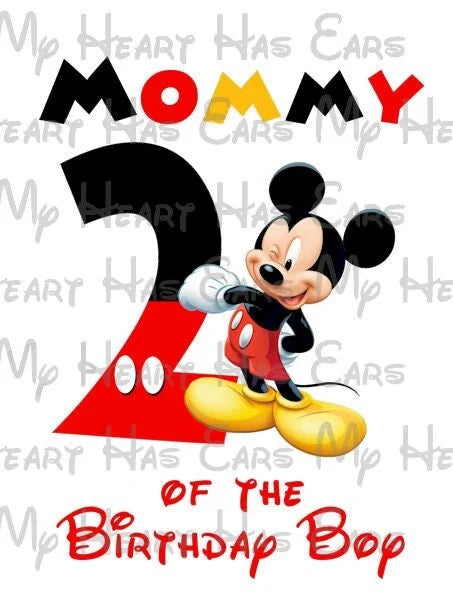 Mickey Mouse Twodles Mommy birthday boy image png digital file sublimation print t-shirt design
