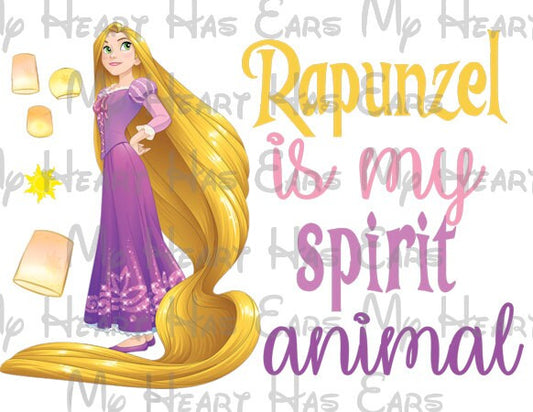 Tangled Rapunzel is my spirit animal image png digital file sublimation print t-shirt design