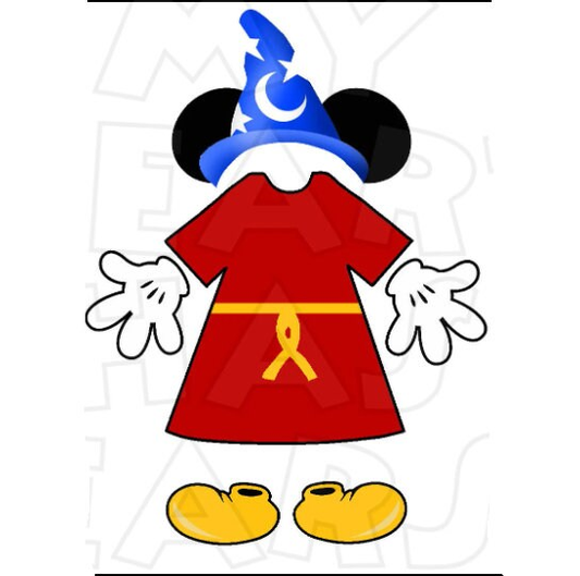 Disney Cruise Lines Mickey Mouse Sorcerer Fantasia state room door porthole body parts images png digital file print design