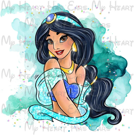 Jasmine Aladdin watercolor image png digital file sublimation print t-shirt design