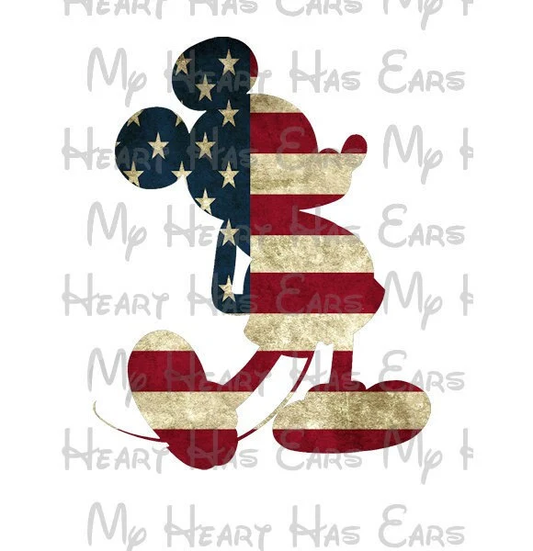 4th of July USA flag Mickey Mouse Vacation image png digital file sublimation print t-shirt design