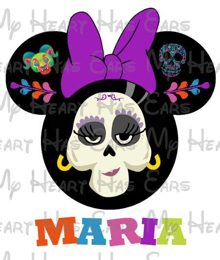 Coco Mama Imelda Mickey Minnie Mouse head ears image png digital file sublimation print t-shirt design