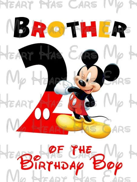 Mickey Mouse 2nd twodles birthday image personalized png digital file sublimation print t-shirt design