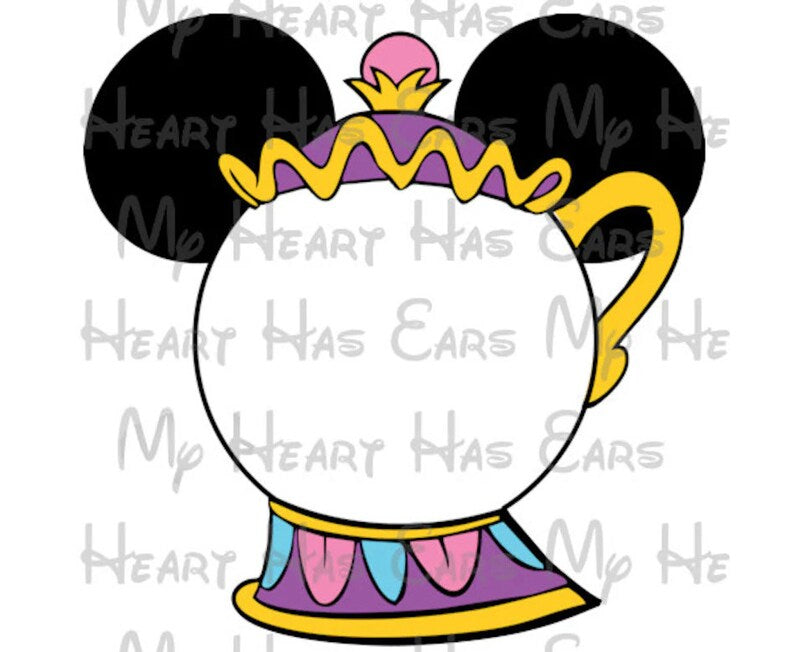 Belle Beauty and the Beast Minnie Mickey Mouse head ears image png digital file sublimation print t-shirt design