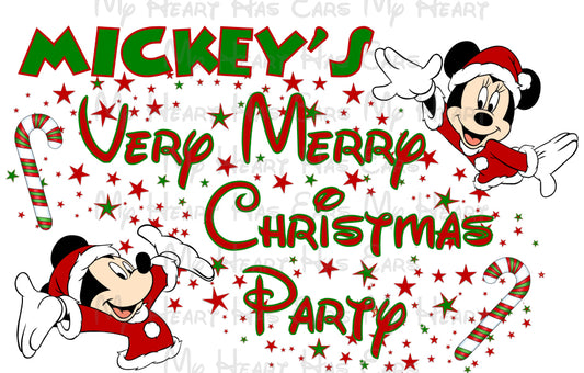 Mickey's very merry Christmas party Disney image png digital file sublimation print t-shirt design
