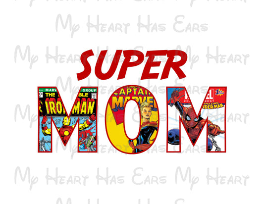 Super hero Marvel Mom of the birthday boy image png digital file sublimation print t-shirt design