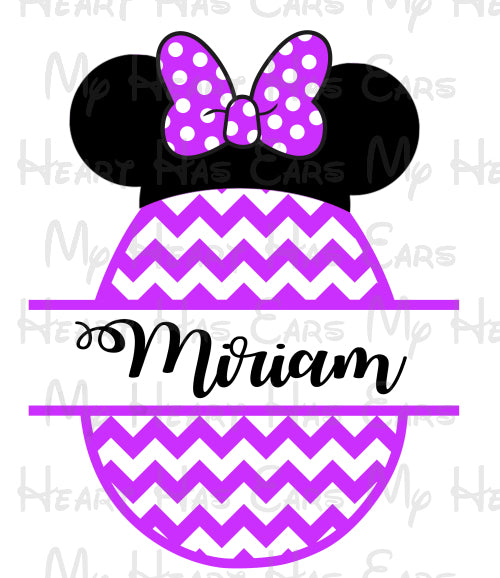 Minnie Mouse Easter egg PERSONALIZED image png digital file sublimation print t-shirt design