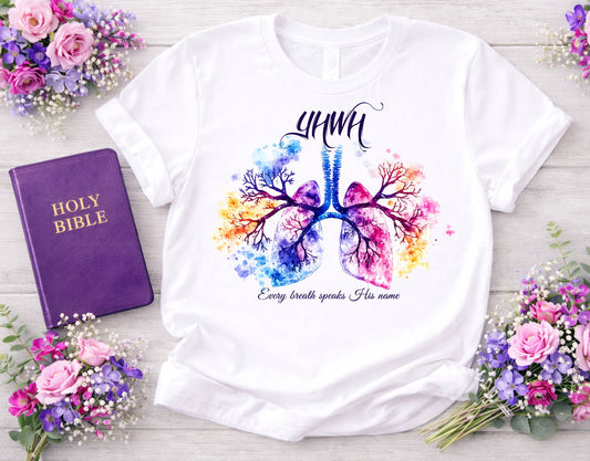 YHWH Yahweh Watercolor Lungs Christian PNG Digital Download