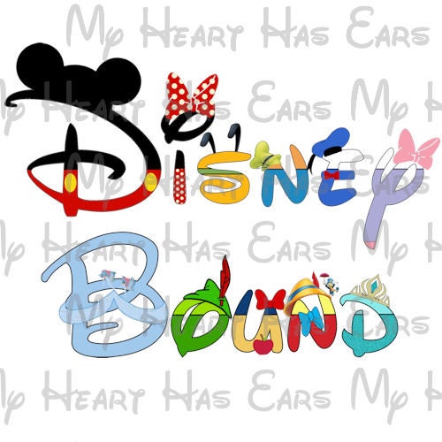 Disney Bound in word character font family vacation image png digital file sublimation print t-shirt design