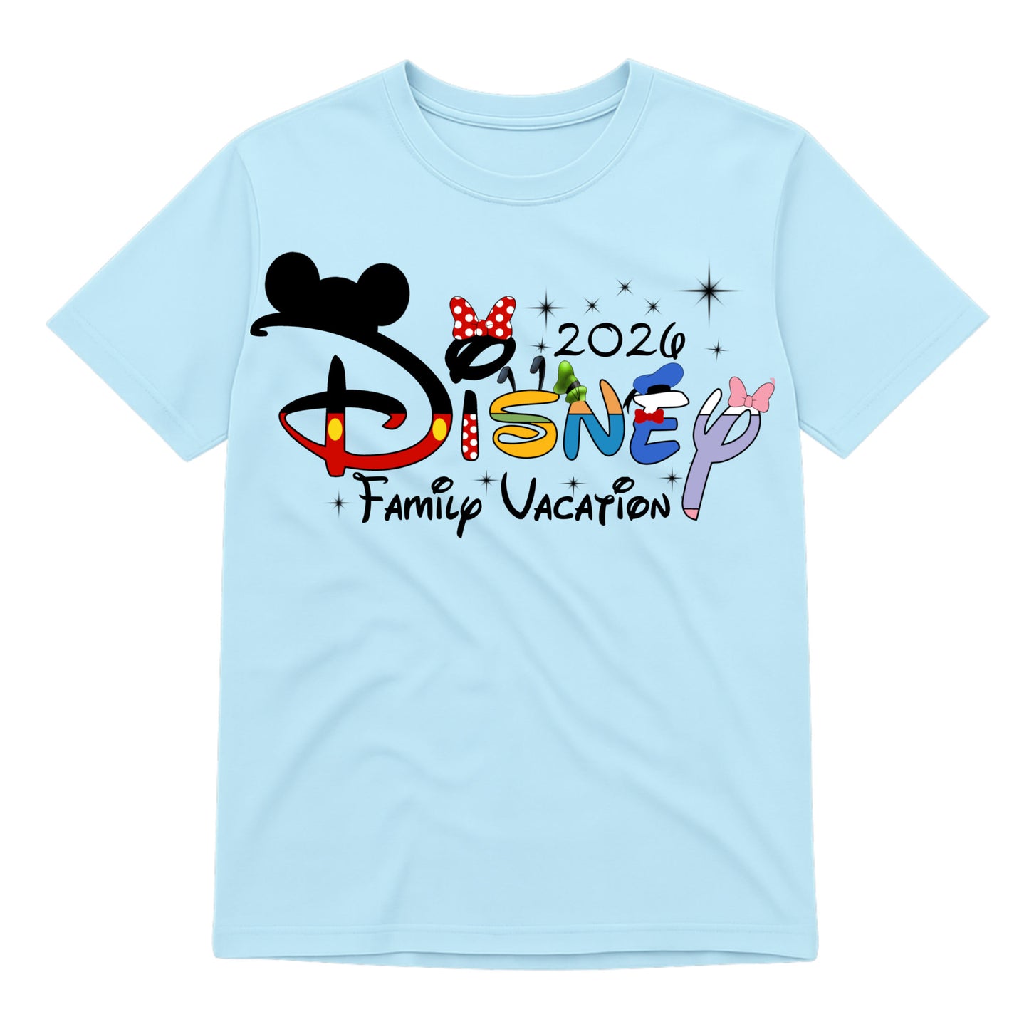 Disney Mickey Mouse text font family vacation 2026 PNG Digital Download