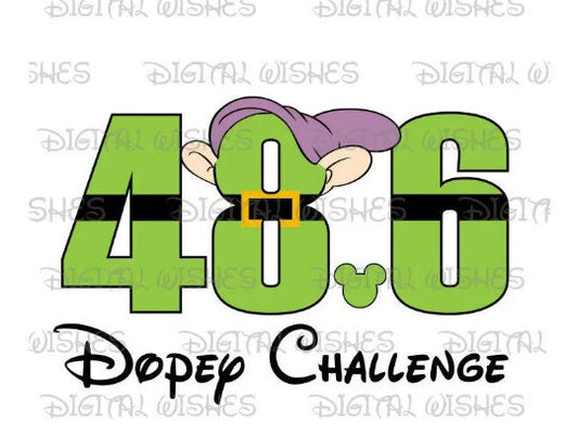 48.6 WDW marathon Dopey challenge Run Disney font image png digital file sublimation print t-shirt design