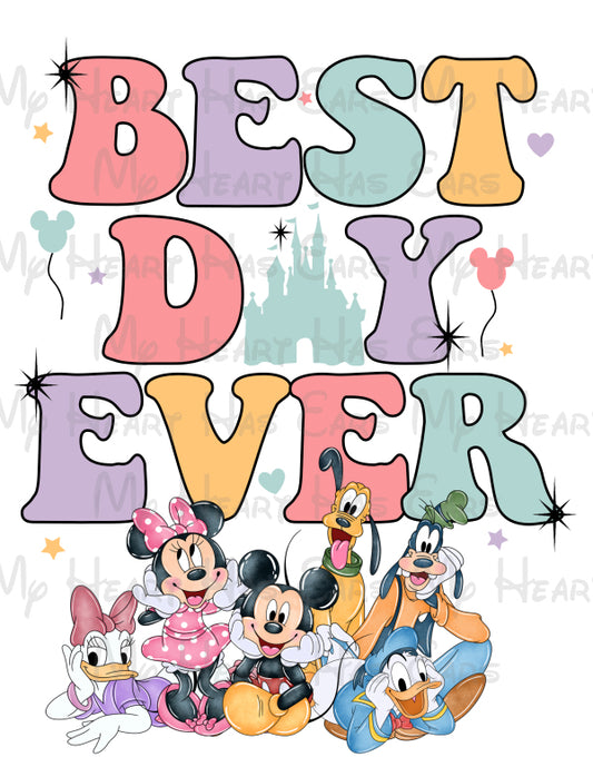 Disney Best Day ever Mickey Mouse and gang image png digital file sublimation print t-shirt design