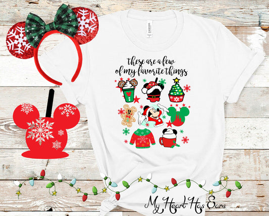 These are a few of my favorite things Disney Mickey Mouse Christmas image png digital file sublimation print t-shirt design