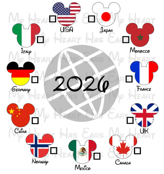 EPCOT 2026 check it off PNG Digital Download