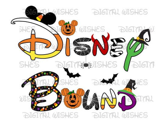 Disney bound Halloween vacation Mickey font image png digital file sublimation print t-shirt design