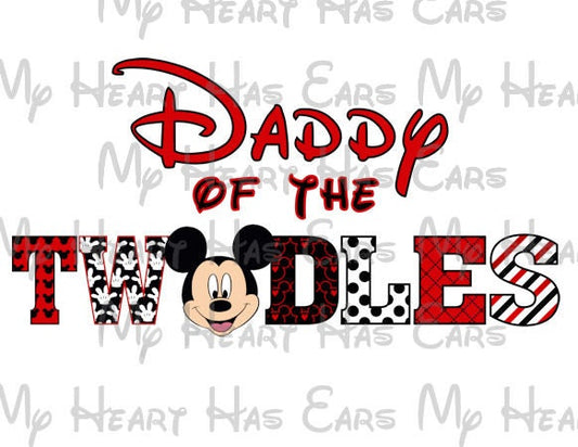 Mickey Mouse Daddy of the twodles birthday boy image png digital file sublimation print t-shirt design