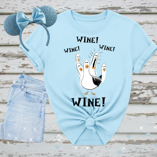 Wine! Finding Nemo seagulls mine image png digital file sublimation print t-shirt design