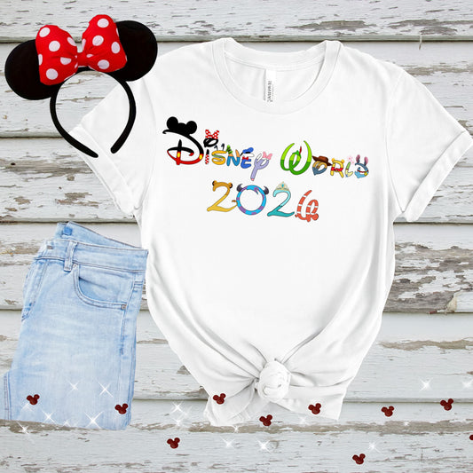 Disney World 2026 Character Letters PNG | Digital Download