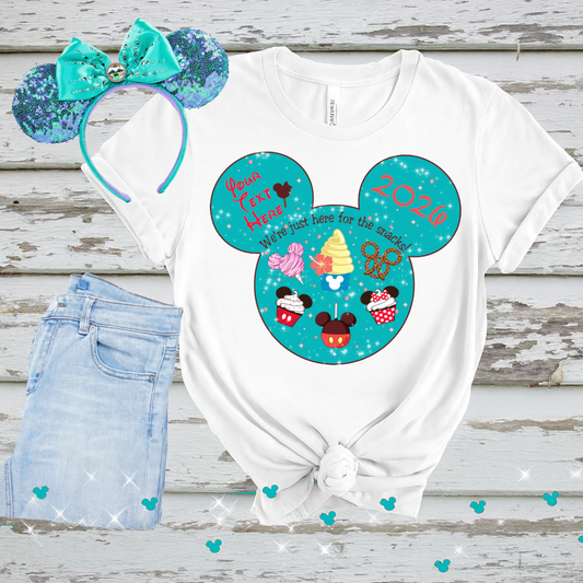 We're just here for the snacks Mickey ears PNG Digital Download