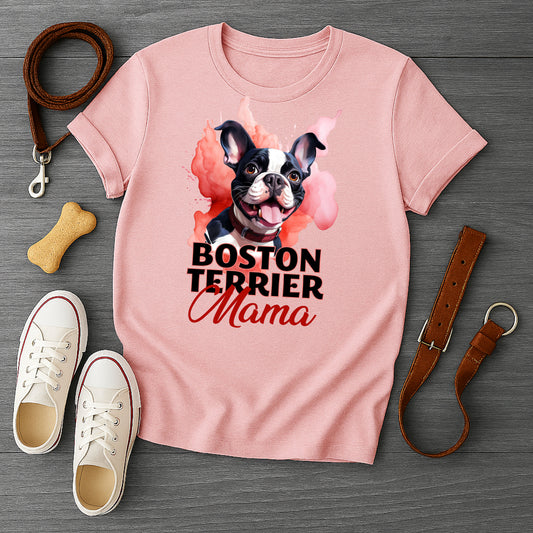 Boston Terrier Mama watercolor PNG – Print Designs for Shirts, Crafts & Sublimation