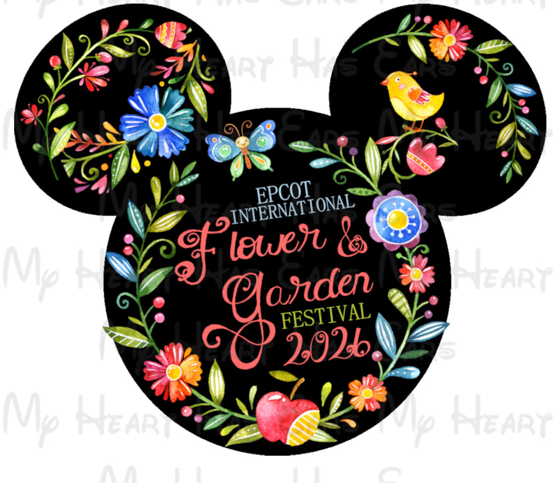 Flower & Garden Festival 2026 – Mickey Head PNG | Digital Download