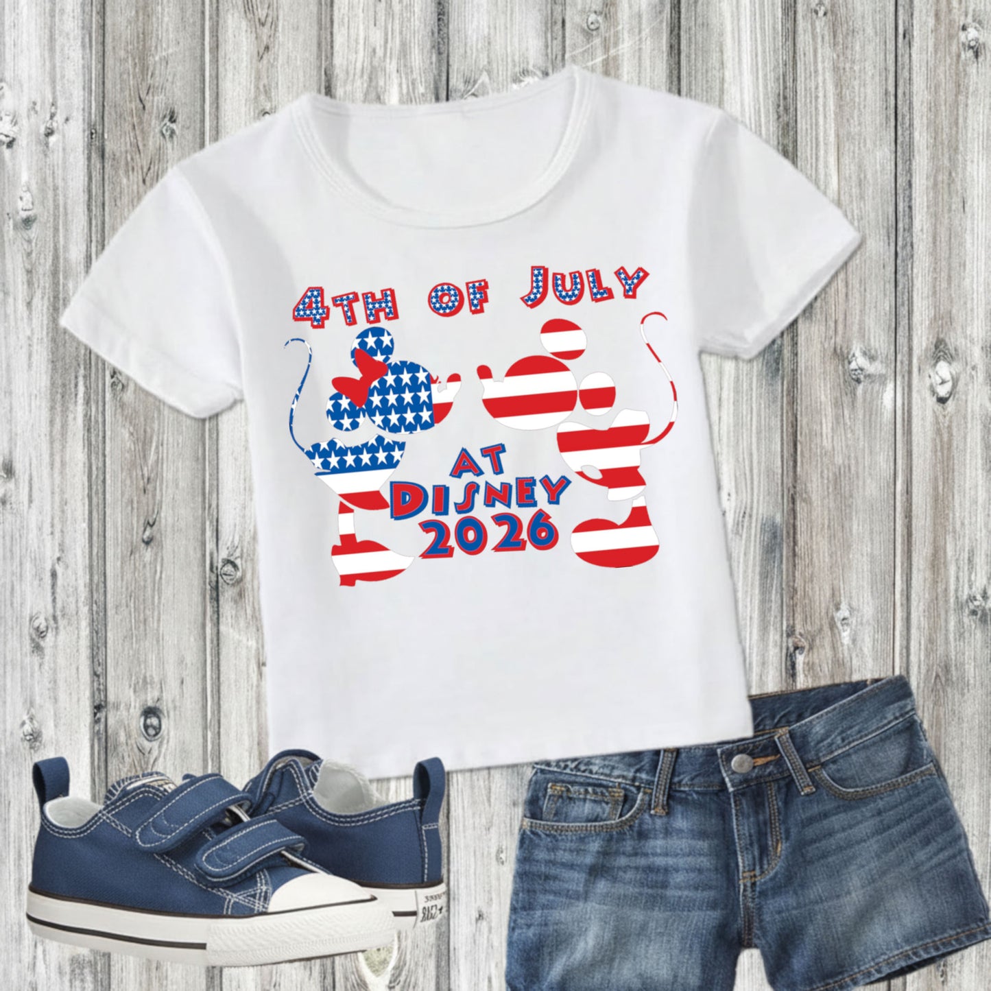 4th of July at Disney 2026 – Mickey & Minnie PNG | Digital Download
