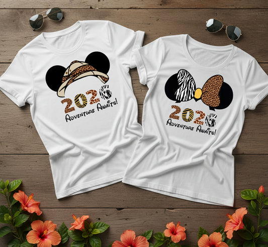 Mickey & Minnie Mouse safari 2026 matching PNG Digital downloads