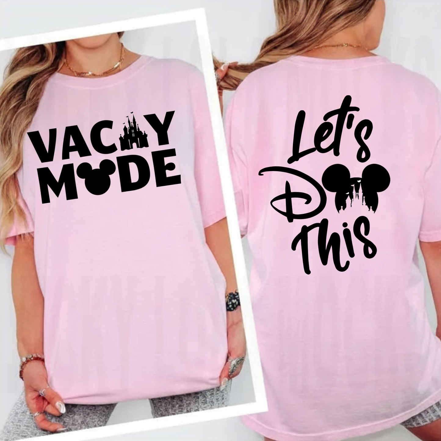 Vacay Mode + Let’s Do This PNG • Matching Front/Back Vacation Designs • Digital Download