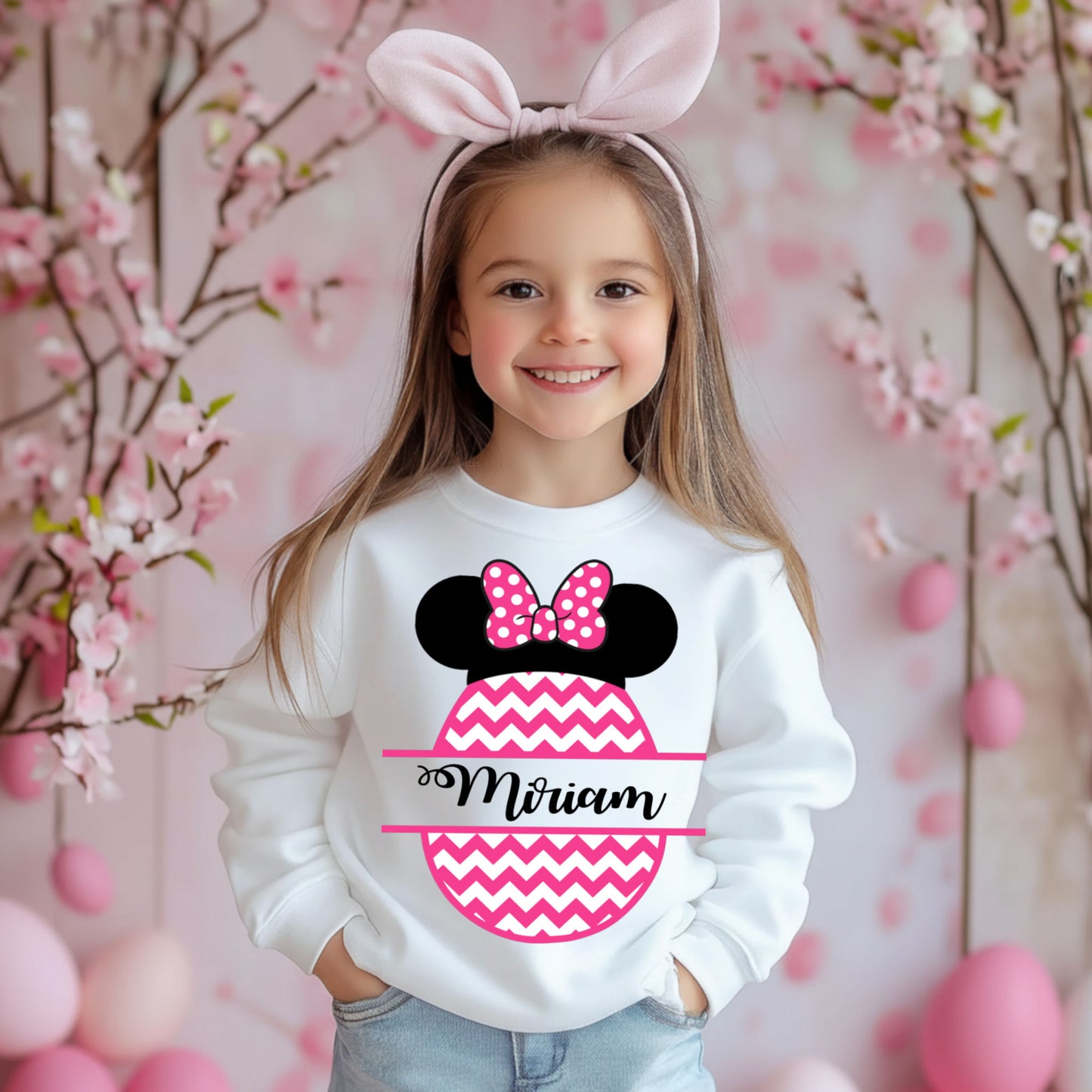Minnie Mouse Easter egg PERSONALIZED image PNG digital Download