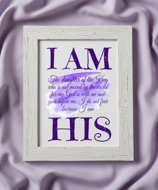 I Am His Daughter Of A King Christian PNG Design