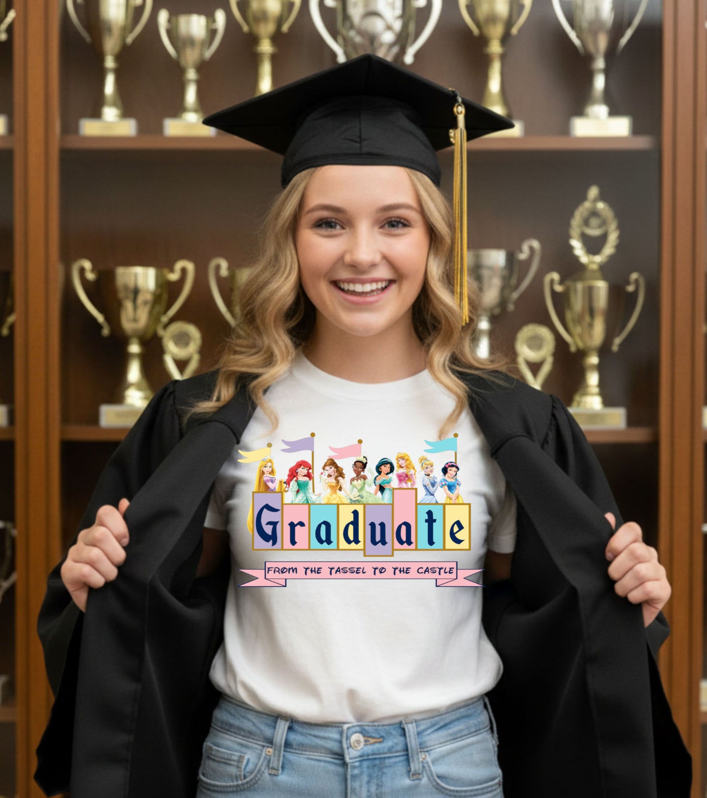 Disney Princess Graduation PNG • From the Tassel to the Castle • Class of Graduation Clipart