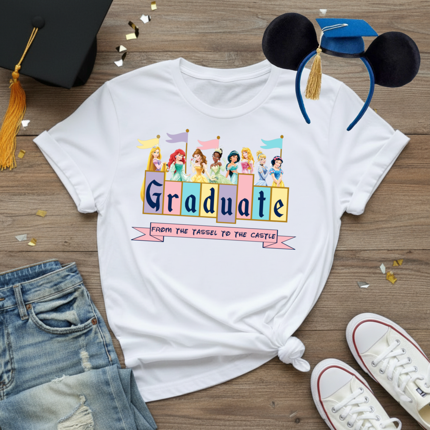 Disney Princess Graduation PNG • From the Tassel to the Castle • Class of Graduation Clipart