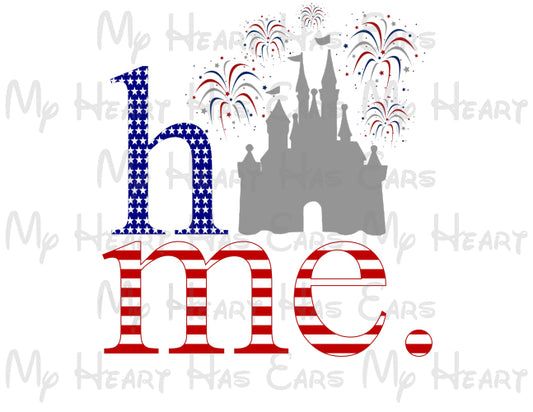 Disney Castle welcome home 4th of July image png digital file sublimation print t-shirt design