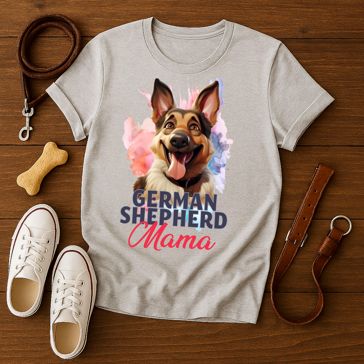 German shepherd Mama watercolor Animal PNG – Print Designs for Shirts, Crafts & Sublimation
