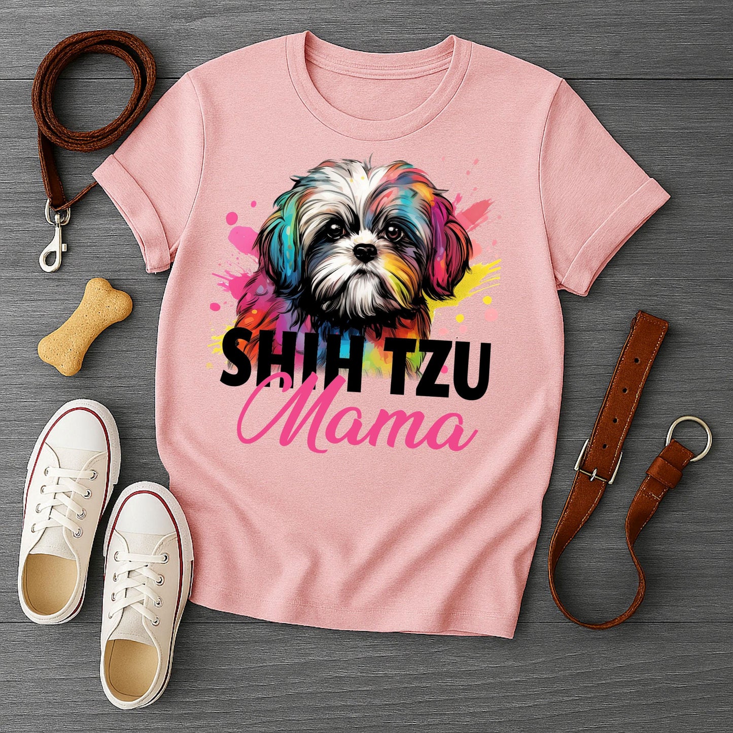Shih tzu Mama watercolor PNG – Print Designs for Shirts, Crafts & Sublimation