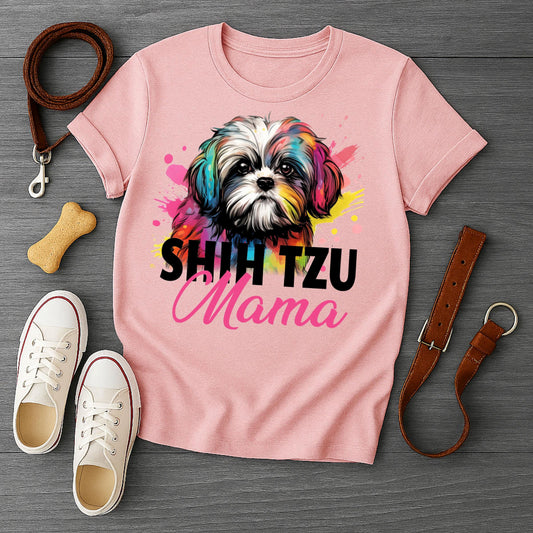 Shih tzu Mama watercolor PNG – Print Designs for Shirts, Crafts & Sublimation