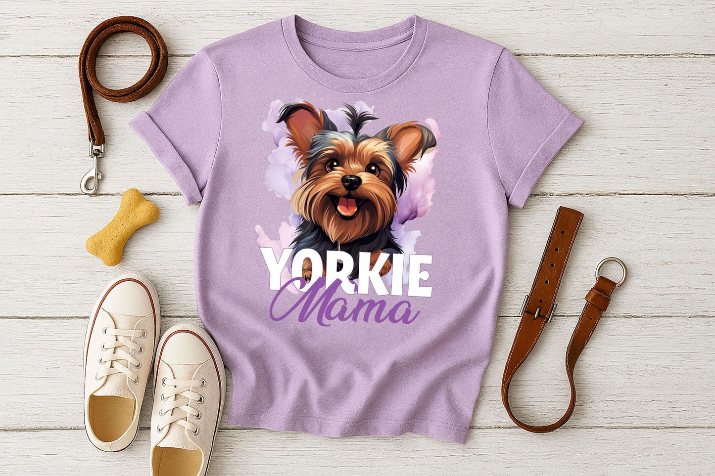 Yorkie Mama watercolor PNG – Print Designs for Shirts, Crafts & Sublimation