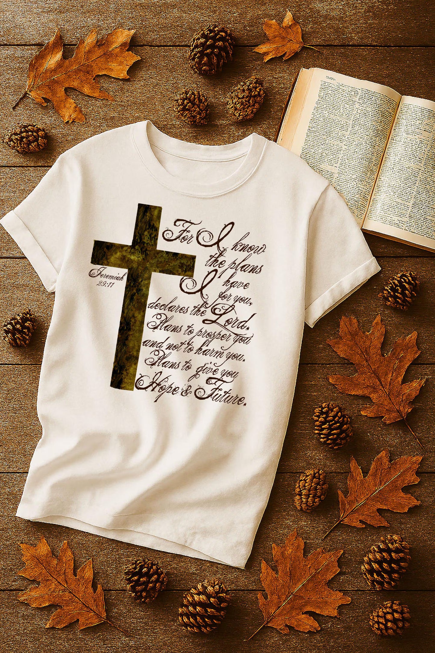 Jeremiah 29:11 Gold Cross  Christian Scripture Art  Inspirational Bible Verse PNG