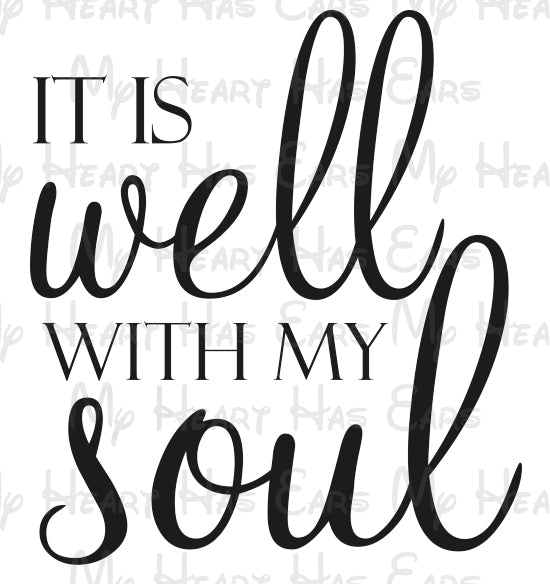 It is well with my soul bible verse image png digital file sublimation print t-shirt design
