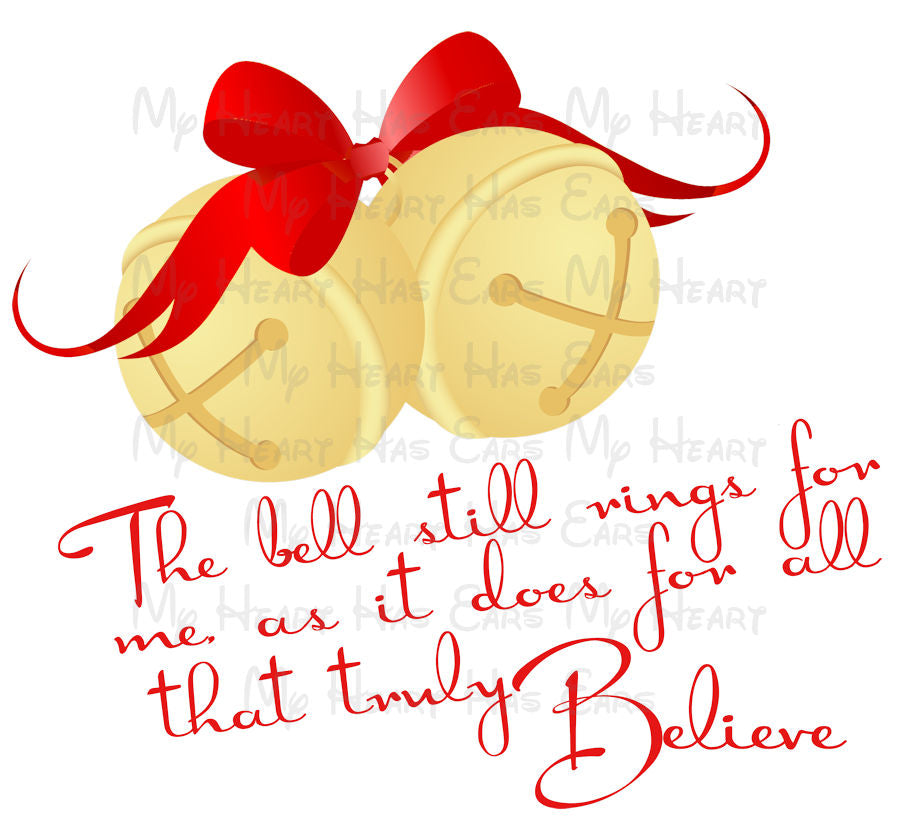 Jingle Bells Polar Express Christmas PNG Digital Download
