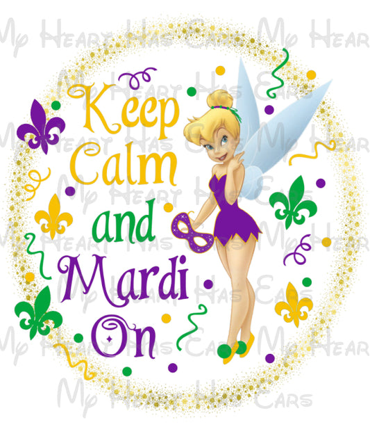Tinkerbell Disney Mardi Gras image png digital files sublimation print t-shirt design