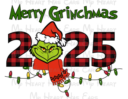Merry Grinchmas 2025 Christmas Grinch image png digital file sublimation print decal t-shirt design