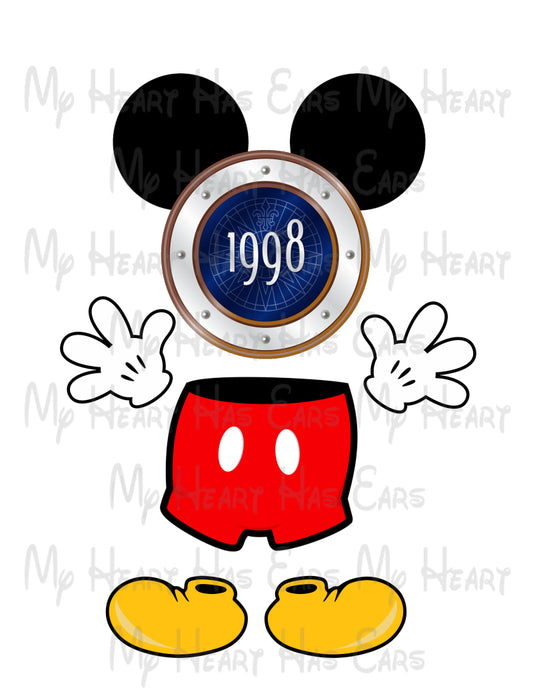 Disney Cruise Lines Mickey Mouse state room door porthole body parts images png digital file print design
