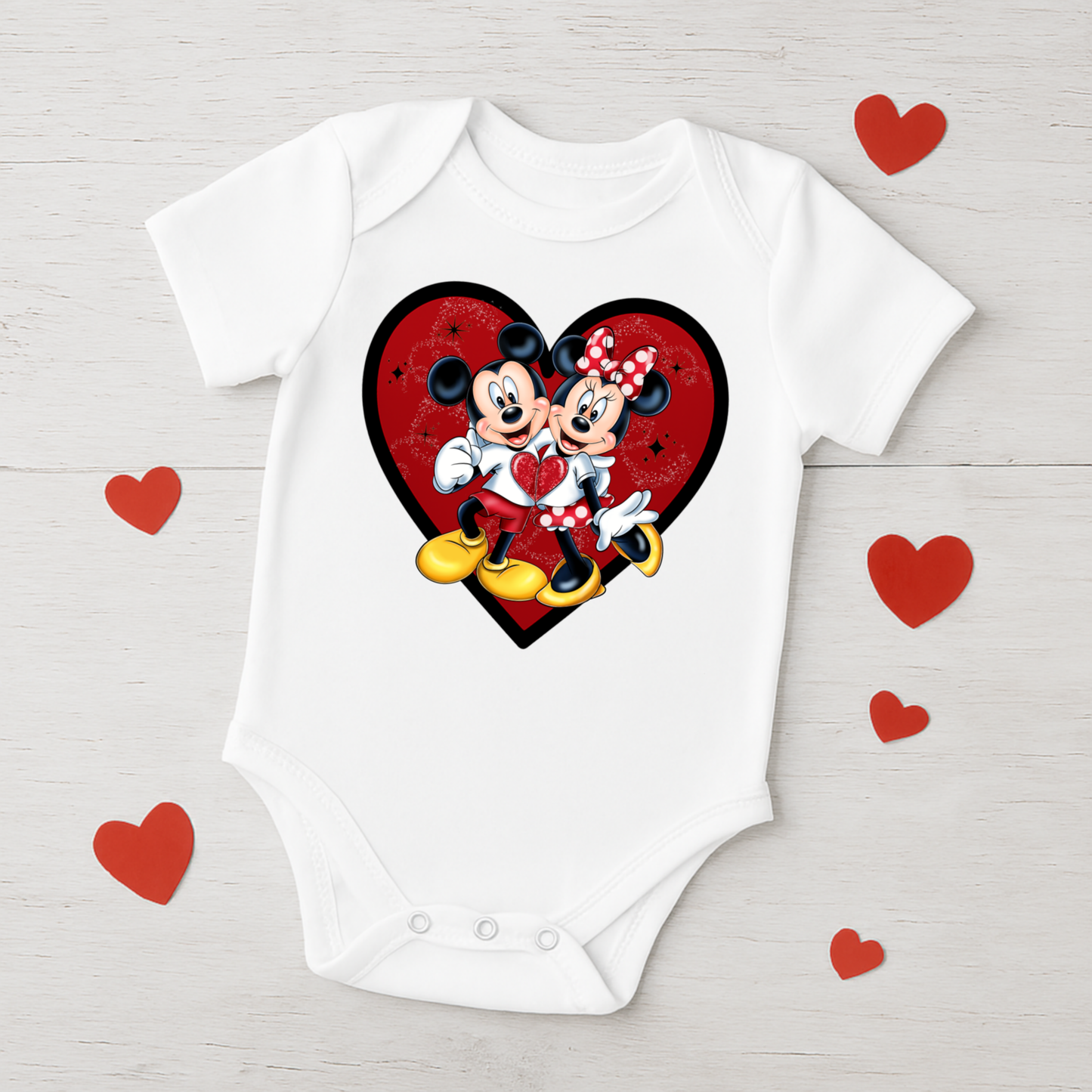Mickey & Minnie Love Heart PNG Design • Digital Download Disney Art