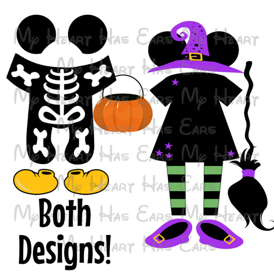 Mickey Minnie Mouse witch skeleton Disney cruise lines door body parts images png digital file sublimation print t-shirt design