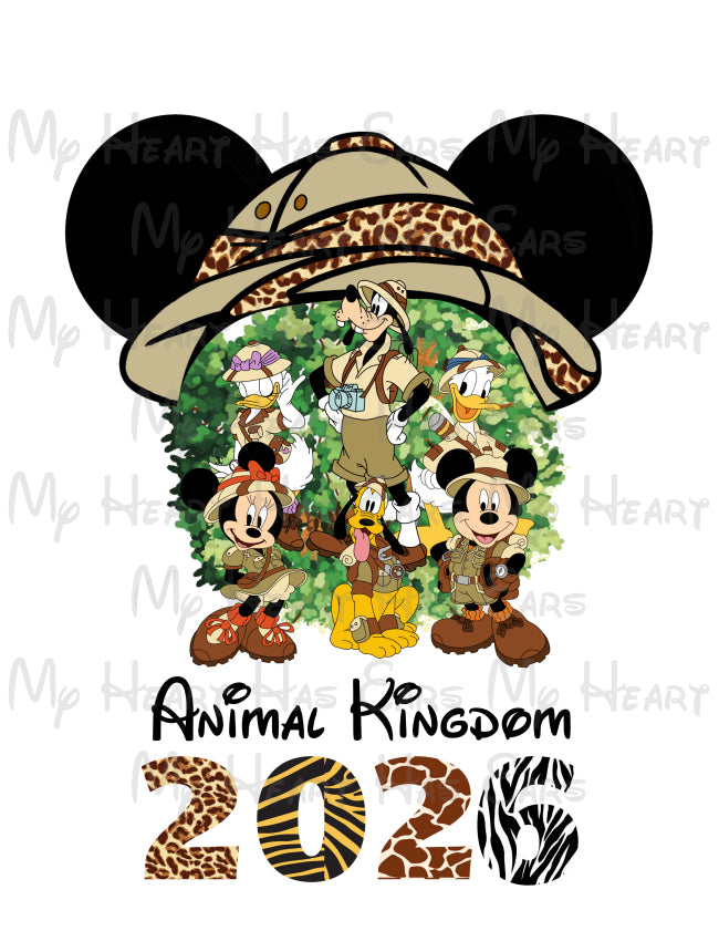 Animal Kingdom safari 2026 Disney Mickey Mouse and gang PNG Digital Download