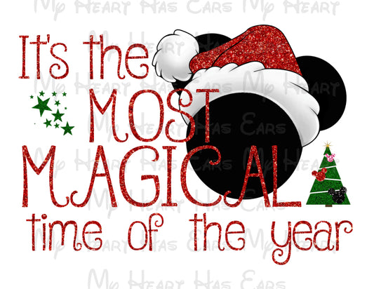It's the most magical time of the year Mickey Mouse Christmas image png digital file sublimation print t-shirt design