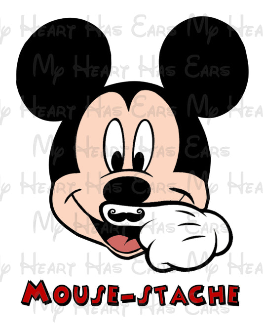 Mickey Mouse mouse-stache mustache image png digital file sublimation print t-shirt design